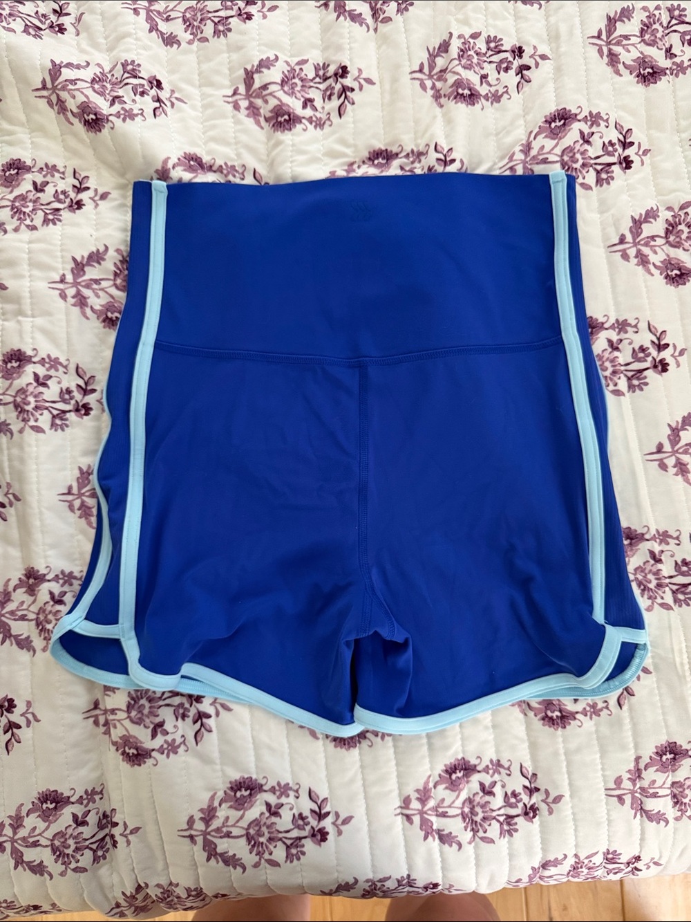 Blue biker shorts